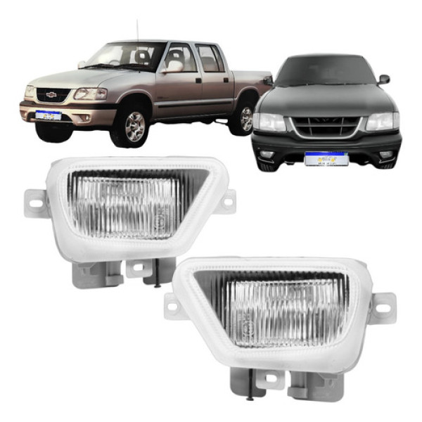 Farol Auxiliar Neblina S10 Blazer 1999 2000 Lente Vidro