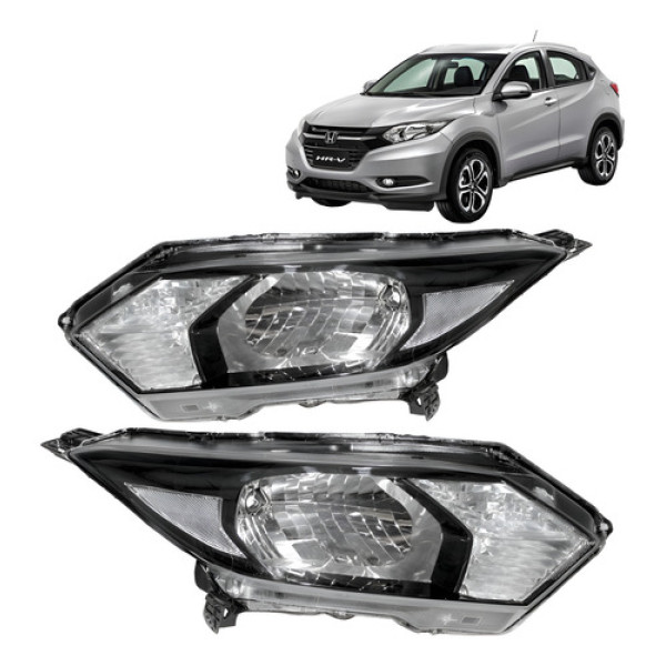 Par Farol Honda Hrv Hr-v Dianteiro 2016 2017 2018  Esquerdo