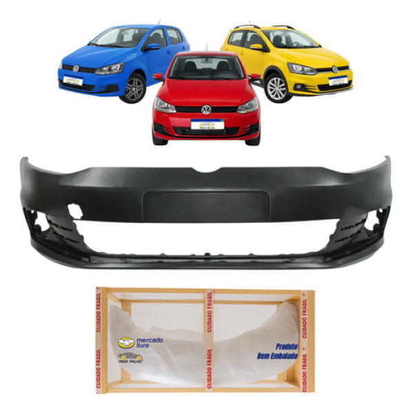 Parachoque Dianteiro Fox 2015 2016 17 18 19 2020 2021 2022 Preto Liso Para Pintura