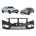 Parachoque Dianteiro Com Grade Honda Civic G10 2017 A 2019 Preto