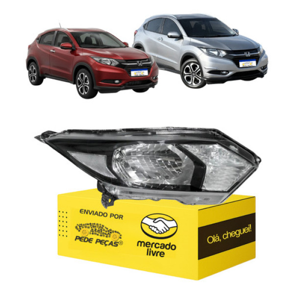 Farol Direito Honda Hrv 2016 2017 2018 Eletrico Com Motor Direito/passageiro