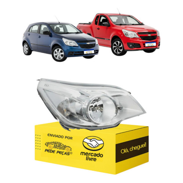 Farol Agile Montana Cromado 2010 2011 2012 2013 2014 A 21