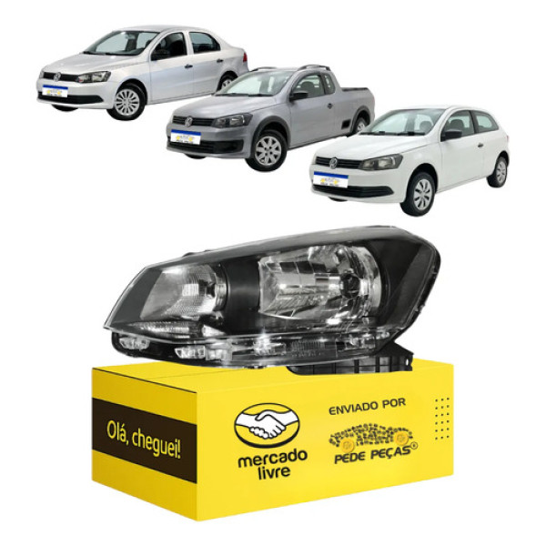 Farol Vw Gol Saveiro Voyage G6 2013 2014 2015 2016 Esquerdo Esquerdo/motorista