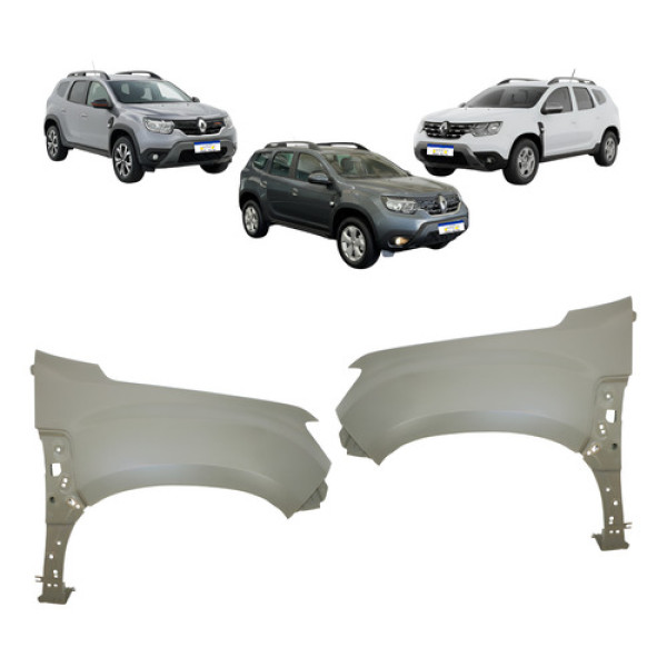 Par Paralama Duster 2021 2022 2023 2024 2025 2026 Cinza Novo