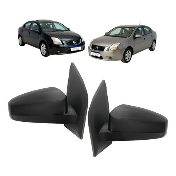 Par Retrovisor Nissan Sentra 2008 A 2011 Eletrico Preto Sl S