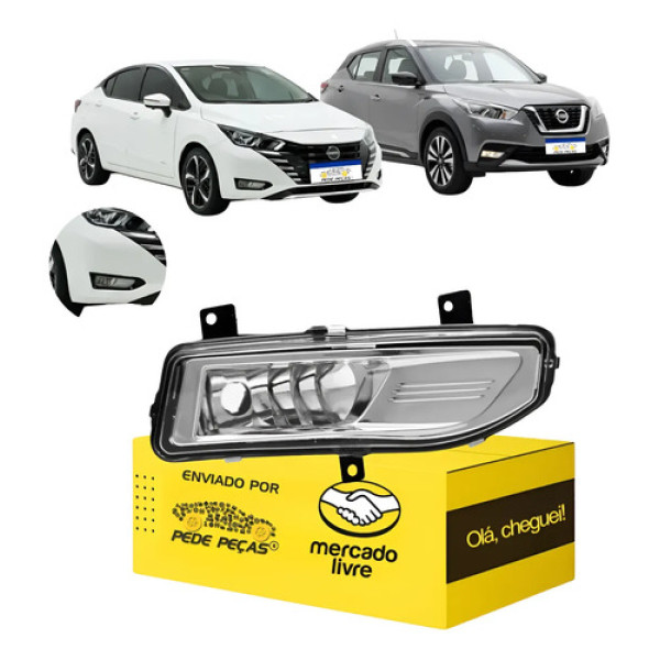 Farol Milha Nissan Kicks 2017 A 2021 Versa 2022 A 2026