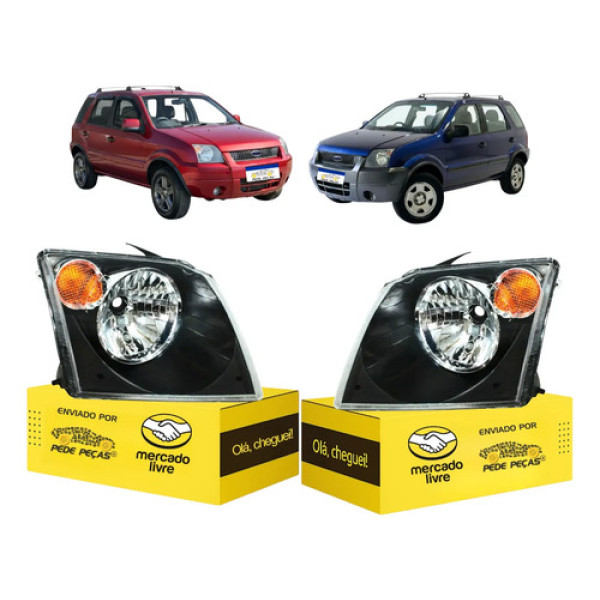Farol Ford Ecosport 2003 2004 2005 2006 2007 Novo Par Direito
