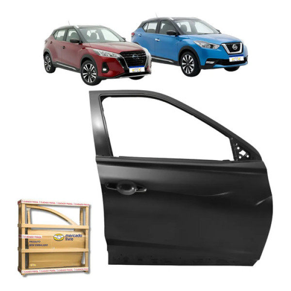 Porta Dianteira Direita Kicks 2017 2018 2019 A 24 2025 Nova Dianteira Direito Preto
