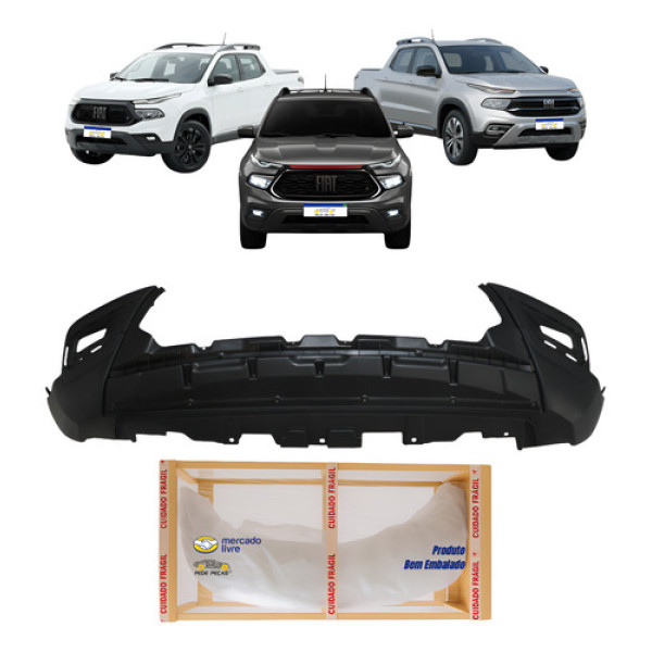 Spoiler Parachoque Dianteiro Toro 2022 2023 2024 Texturizado Preto