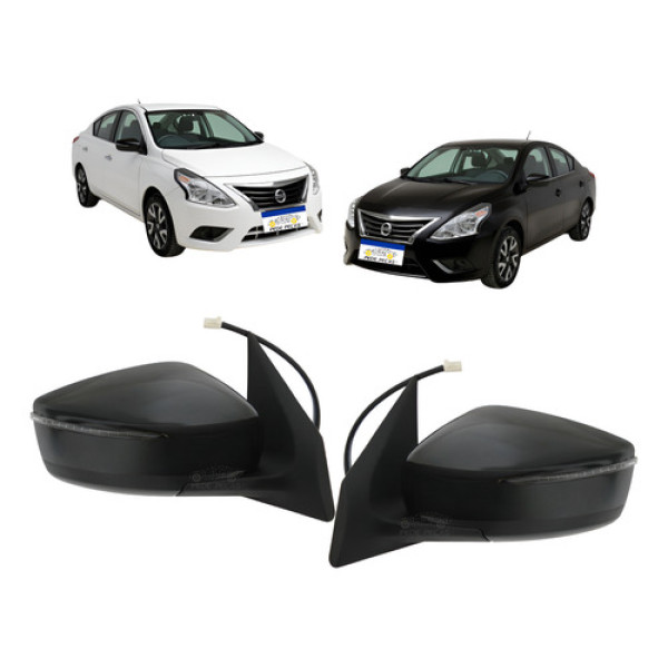Par Retrovisor Nissan Versa 2020 A 2022 Elétrico C/pisca 
