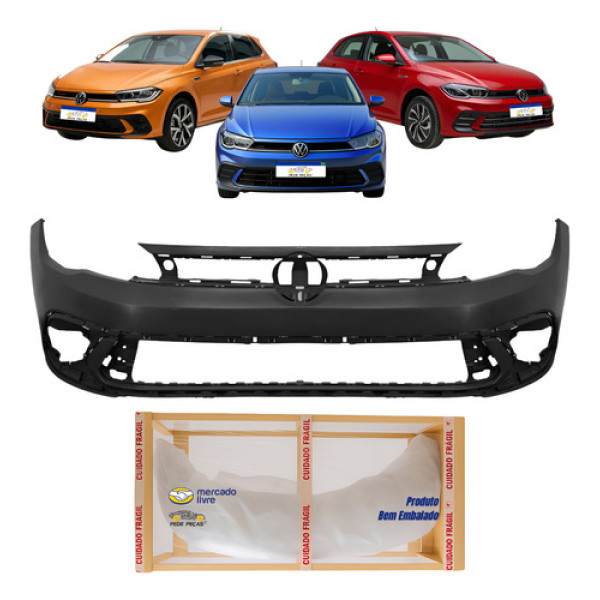 Parachoque Dianteiro Vw Polo 2023 2024 2025 2026 Novo Preto