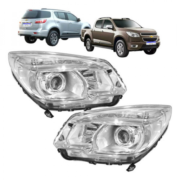 Farol Gm S10 Trailblazer 2012 2013 2014 2015 2016 Novo Par