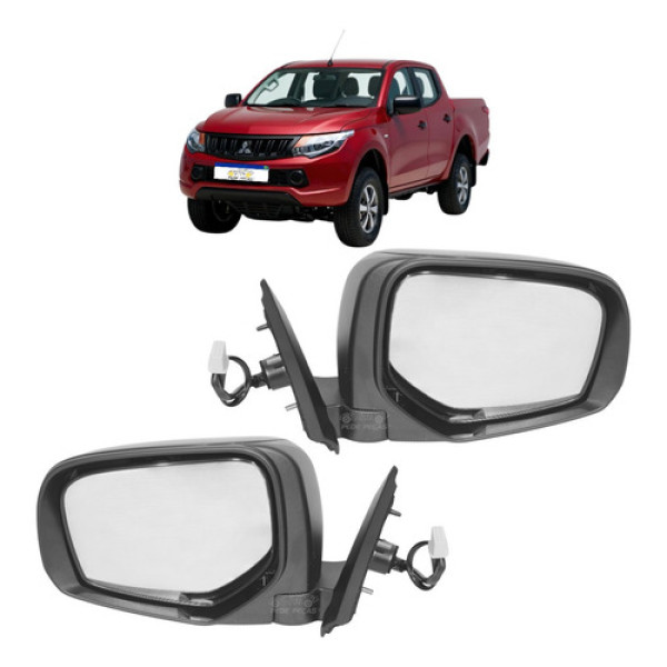 Par Retrovisor L200 Triton 2017 A 2022 Elétrico 3 Fios Novo