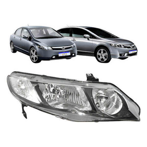 Farol Honda New Civic 2007 2008 2009 2010 2011 Novo L.d Direito