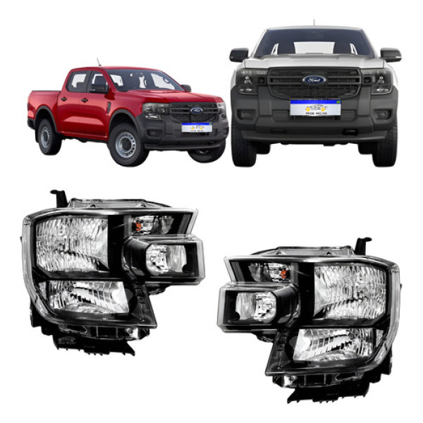 Par Farol Ford Ranger Xl 2023 2024 2025 2026 Sem Led Novo Ambos Lados