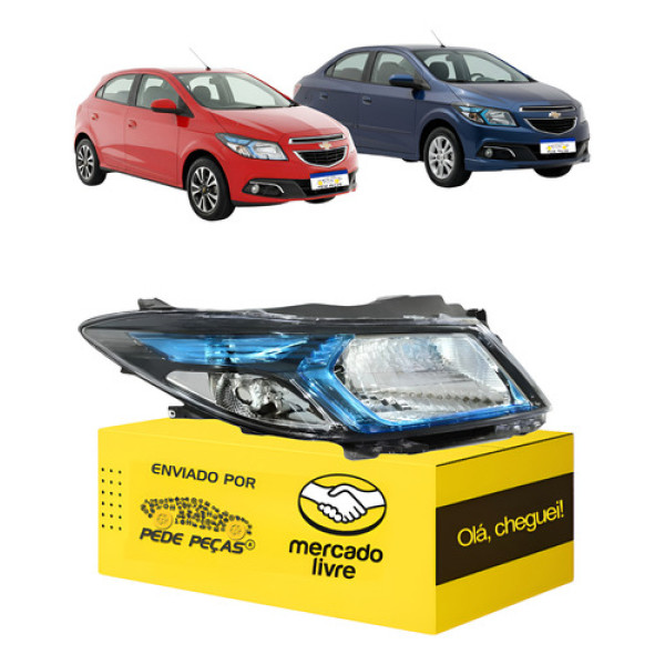 Farol Chevrolet Onix 2013 2014 2015 2016 Dianteiro Novo