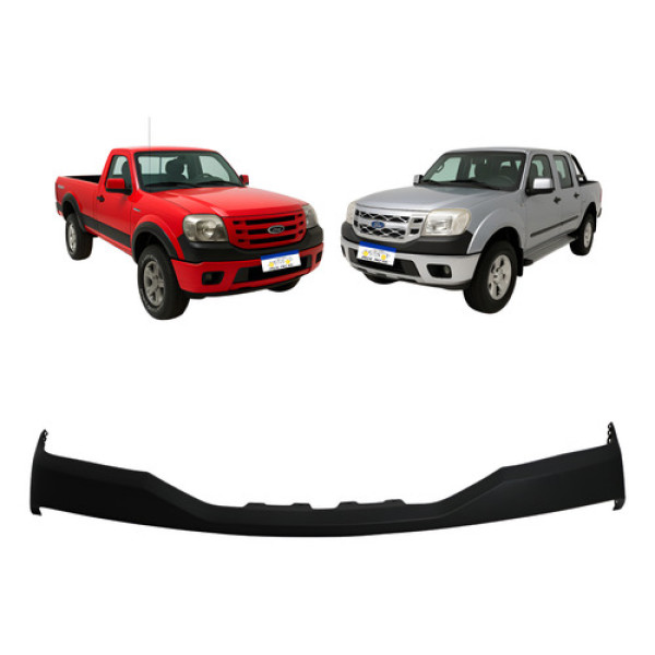 Spoiler Parachoque Dianteiro Superior Ranger 2010 A 2012 Preto