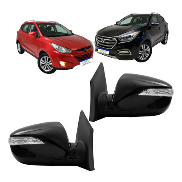 Par Retrovisor Hyundai Ix35 2010 A 2014 Elétrico C/pisca