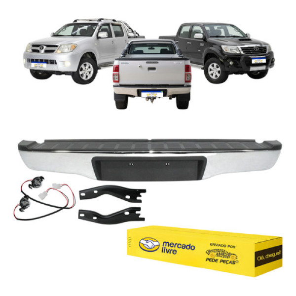 Parachoque Traseiro Hilux 2005 06 07 08 09 10 11 12 13 14 15