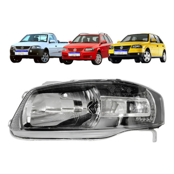 Farol Vw Gol Saveiro Parati G4 2006 2007 2008 2009 A 2013 Le