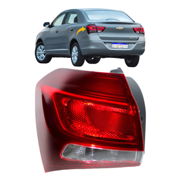 Lanterna Chevrolet Cobalt 2016 2017 2018 2019 2020 Canto L.e Esquerdo Vermelho