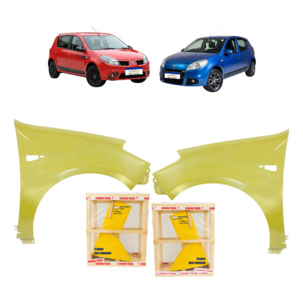 Par Paralama Renault Sandero 2007 2008 09 10 11 12 13 2014