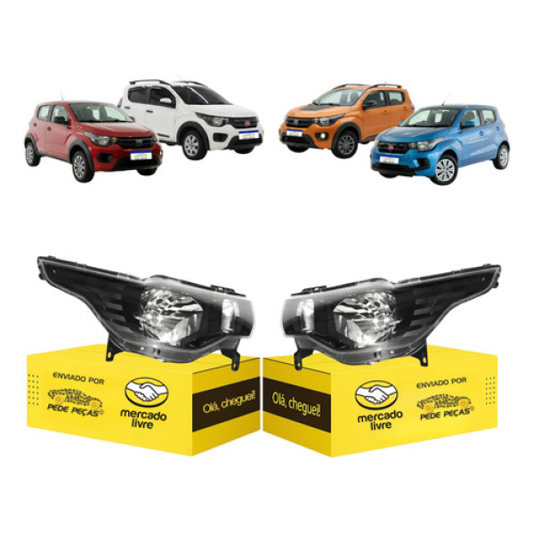Par Farol Fiat Mobi 2016 2017 2018 19 20 21 22 23 24 25 2026 Direito