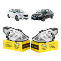 Par Farol Nissan Versa 2015 2016 A 2021 Manual Cromado Novo Ambos Lados