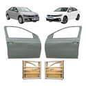 Par Porta Dianteira Volkswagen Virtus 2017 18 19 20 A 2026 Dianteira Ambos Lados Cinza Para Pintura