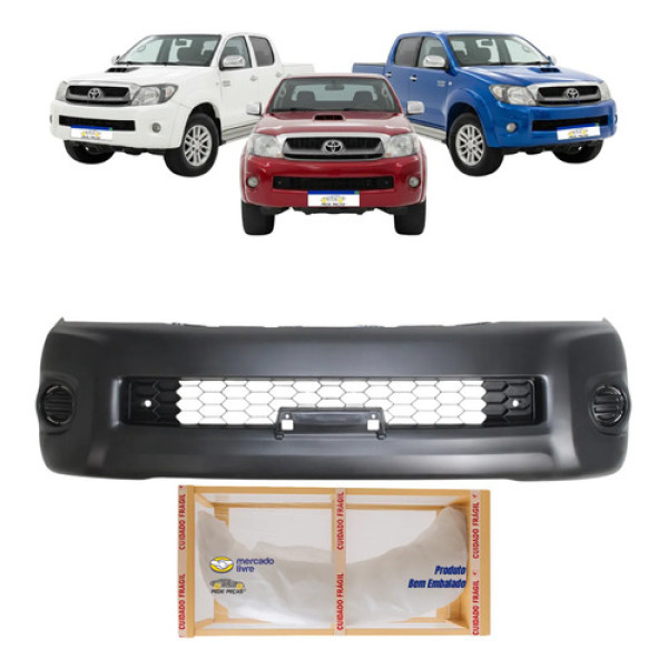 Parachoque Dianteiro Toyota Hilux Std 2009 10 2011 Novo Preto