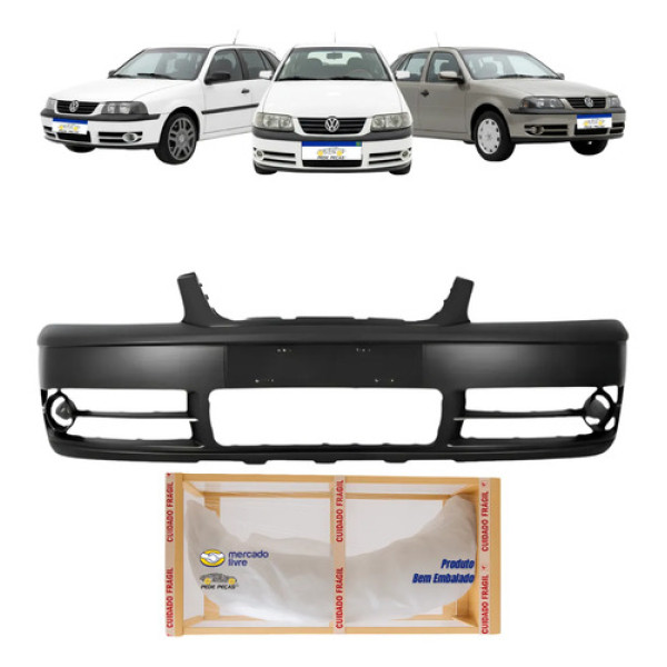Parachoque Volkswagen Gol G3 Power Rallye 2003 2004 2005 Preto Liso Para Pintura