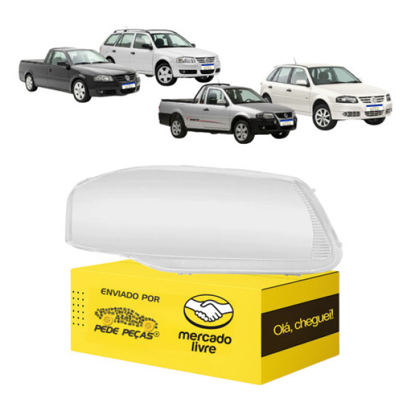 Lente Farol G4 Vw Gol Saveiro Voyage 2006 07 08 A 2014 L.d