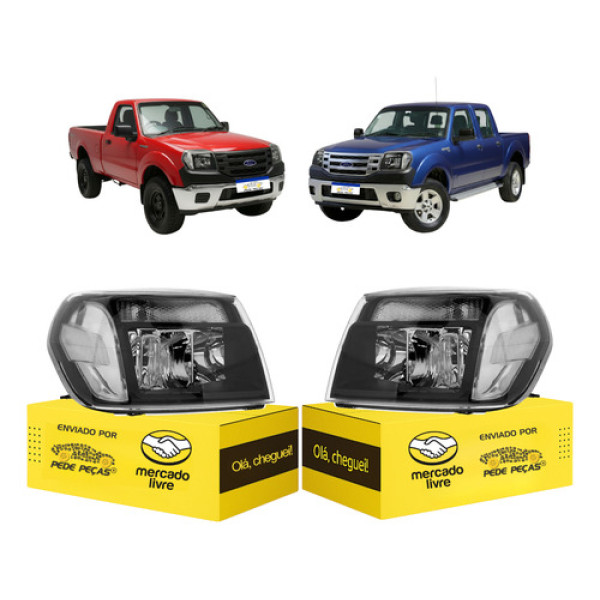 Par Farol Ranger 2010 2011 2012 Mascara Negra Ambos Lados