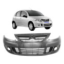 Parachoque Dianteiro Citroen C3 2009 2010 2011 2012 Com Furo Preto