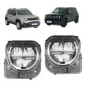 Par Farol Jeep Renegade 2022 A 2026 Full Led Com Reator Novo Ambos Lados