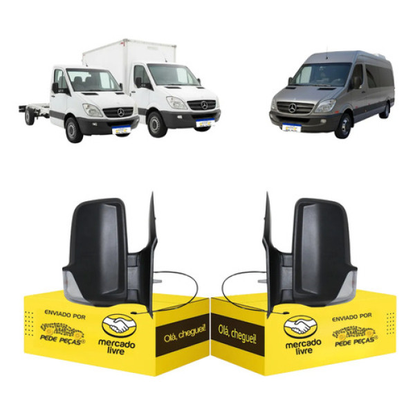 Par Retrovisor Sprinter 2012 2013 14 15 A 2019 Novo Elétrico