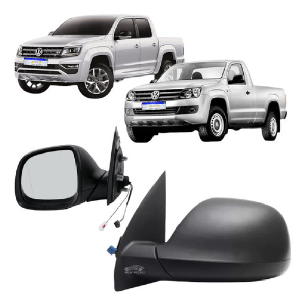 Retrovisor Volkswagen Amarok Preto 2010 A 2024 Elétrico Le