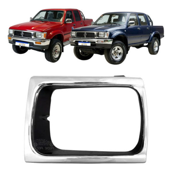 Moldura Le Farol Toyota Hilux 1992 1993 1994 A 2001 Cromado - Cromado