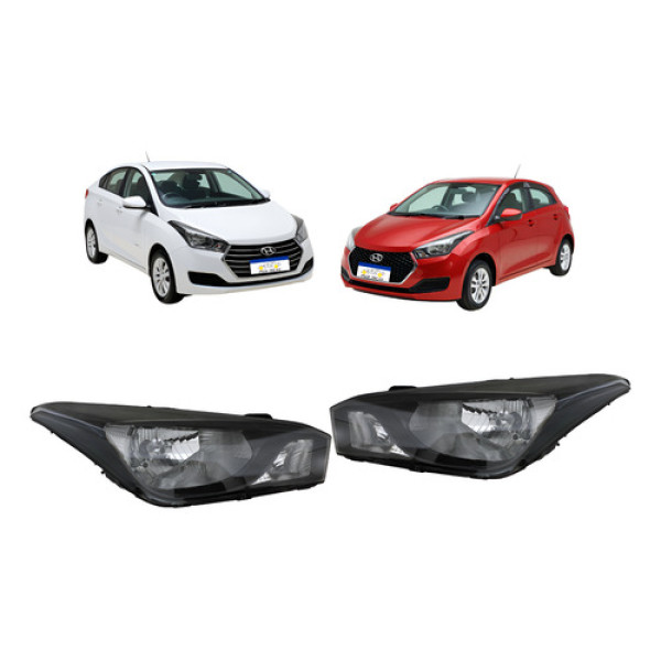 Par Farol Hb20 2013 2015 2016 2017 2018 2019 Mascara Negra - Ambos Lados