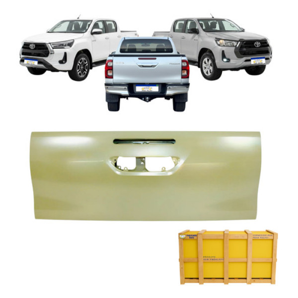 Tampa Traseira Porta Malas Toyota Hilux 2016 2017 A 2025 Cinza