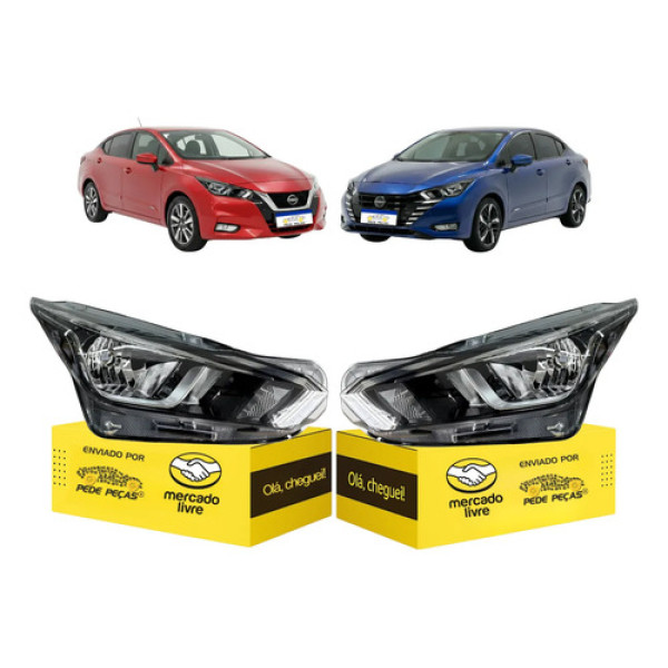 Par Sinaleira Farol Nissan Versa 2021 2022 2023 24 25 2026 Ambos Lados