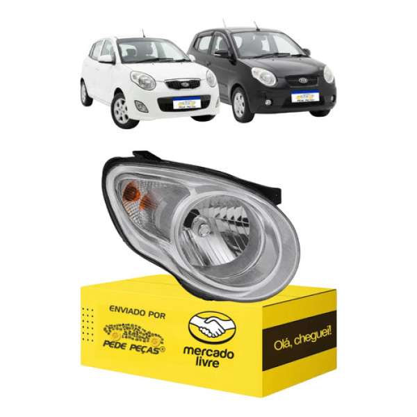 Farol Sinaleira Kia Picanto 2008 2009 2010 2011 Novo Ld Direito/passageiro