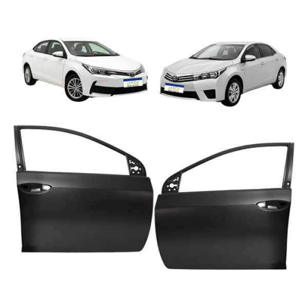 Par Porta Dianteira Corolla 2015 A 2019 Xei Gli Upper Xrs - Dianteira - Ambos Os Lados - Preto