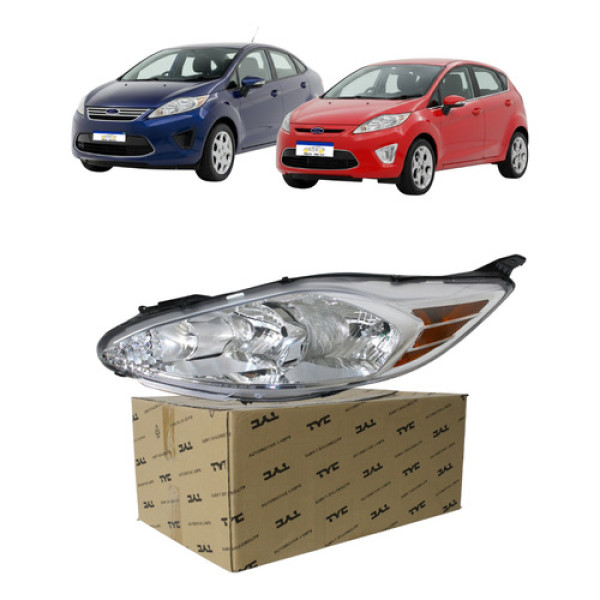 Farol New Fiesta Mexicano 2011 2012 2013 Hatch Sedan Tyc