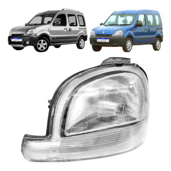 Farol Renault Kangoo 1998 1999 2000 2001 2001 2003 A 2007 Le
