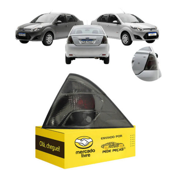 Lanterna Ford Fiesta Sedan 2011 2012 2013 2014 Fume Nova Ld Direito/passageiro Fumê