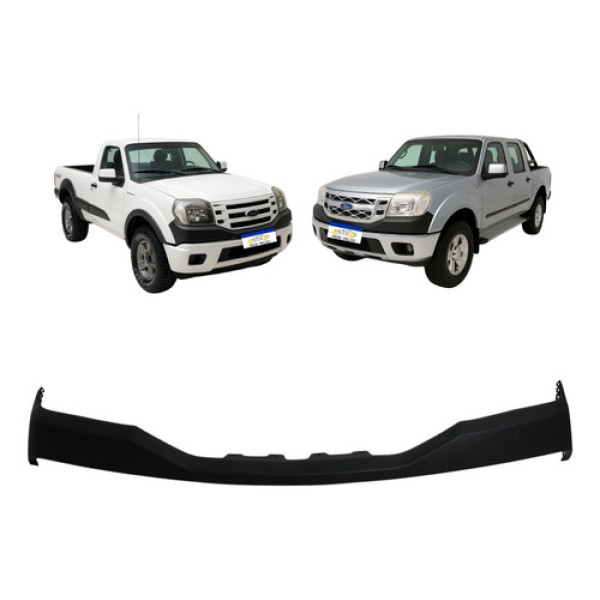 Spoiler Superior Parachoque Ford Ranger 2010 A 2012 Preto