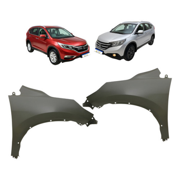 Paralama Dianteiro Honda Crv 2012 A 2016 Par C/furo Moldura 