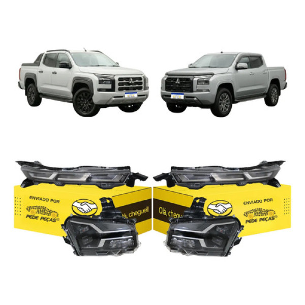 Par Farol Superior/inferior Mitsubishi Triton 2026 Full Led Ambos Lados