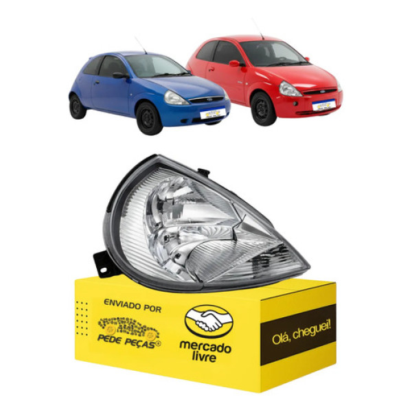 Farol Ford Ka 1997 98 99 2000 01 02 03 04 05 06 2007 Ld Direito/passageiro